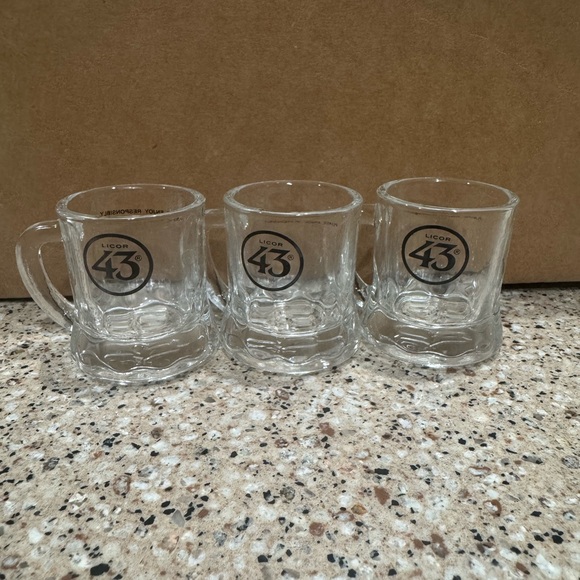 Licor 43 Other - Licor 43 Glass Mini Beer Mug Shot GLASS - 3 total - these are GLASS, not plastic